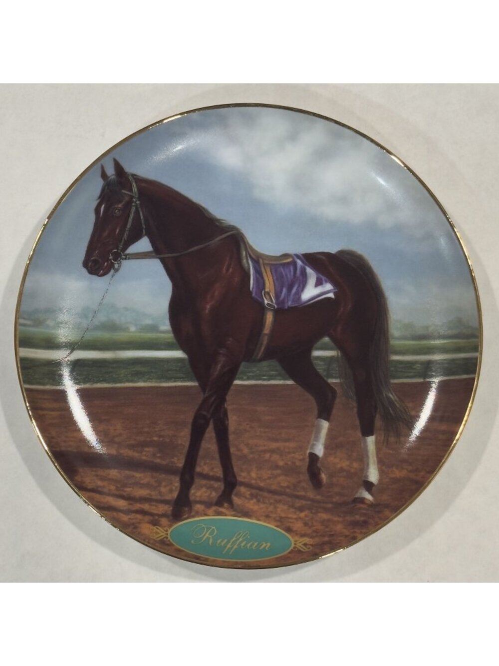 Vtg Ruffian Limited Edition Champion Thoroughbreds Plate 1996 Susie Morton 8"